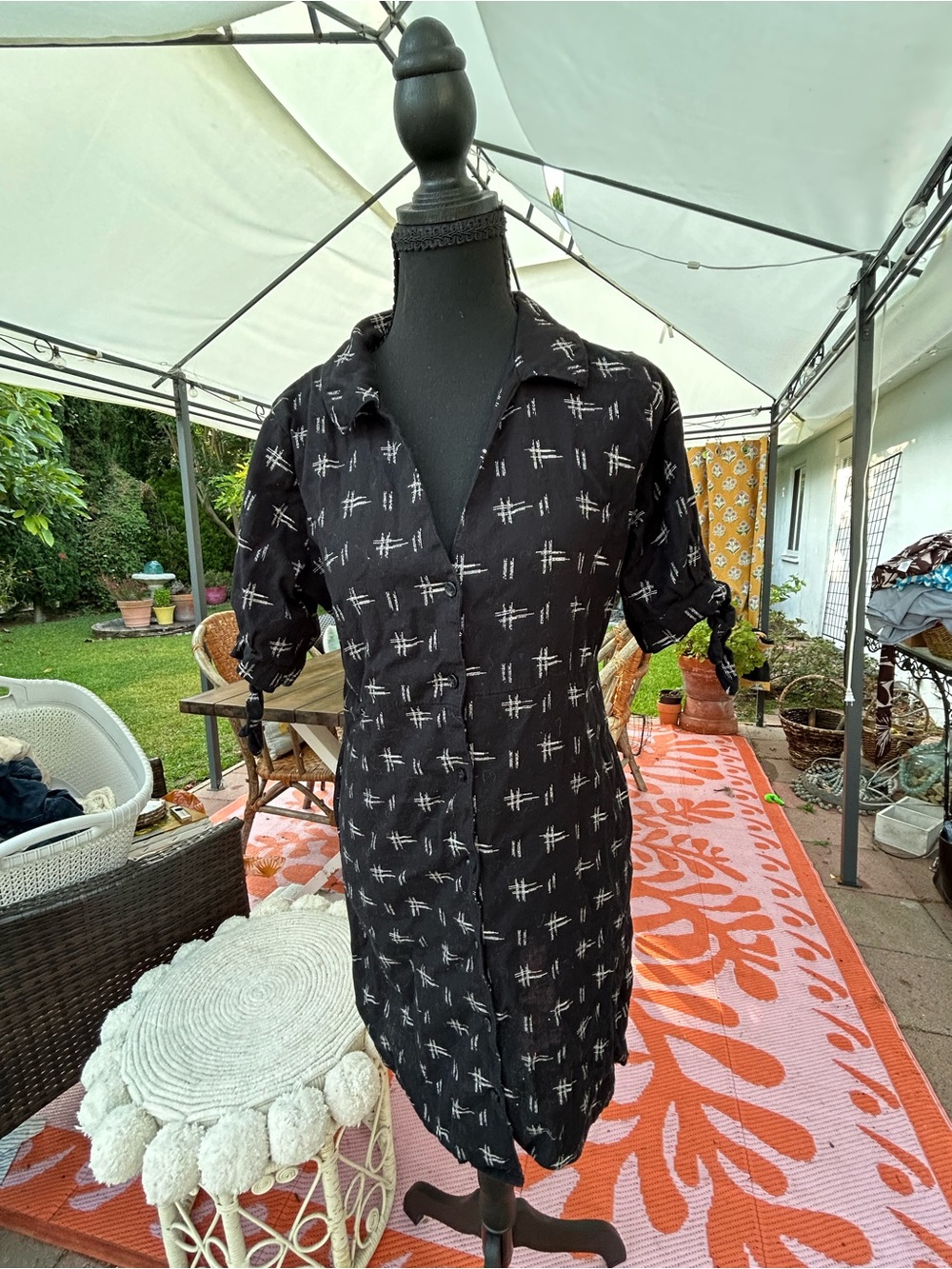 Volcom cotton button up dress size Medium